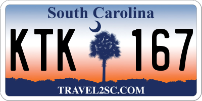 SC license plate KTK167