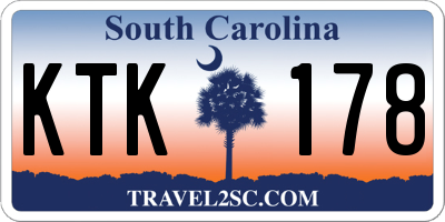 SC license plate KTK178