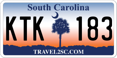 SC license plate KTK183