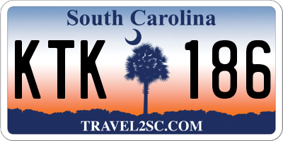 SC license plate KTK186