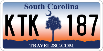 SC license plate KTK187