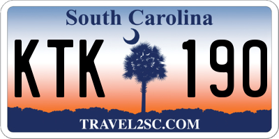 SC license plate KTK190