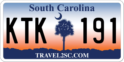 SC license plate KTK191