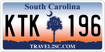 SC license plate KTK196
