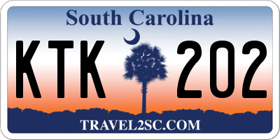 SC license plate KTK202
