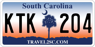 SC license plate KTK204