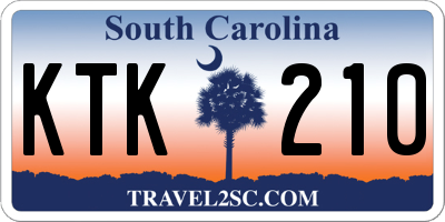 SC license plate KTK210