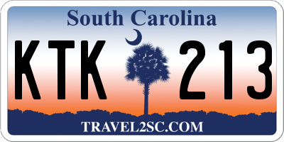 SC license plate KTK213