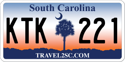 SC license plate KTK221
