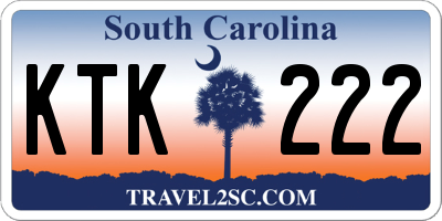 SC license plate KTK222