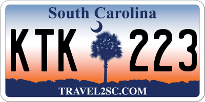 SC license plate KTK223