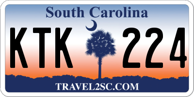 SC license plate KTK224
