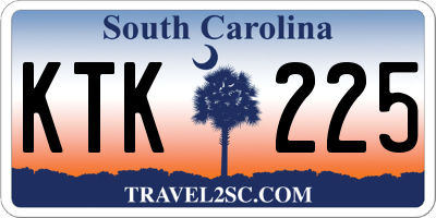 SC license plate KTK225