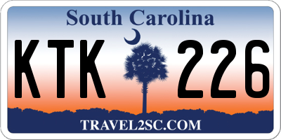 SC license plate KTK226