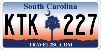 SC license plate KTK227