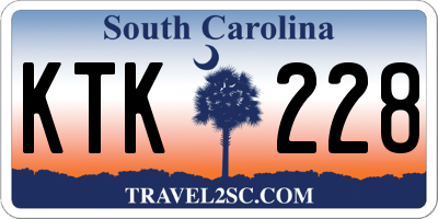 SC license plate KTK228