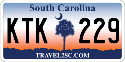 SC license plate KTK229