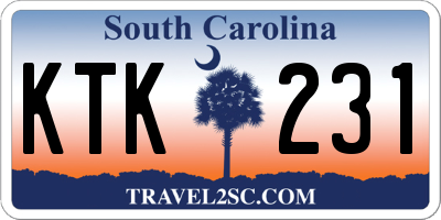 SC license plate KTK231