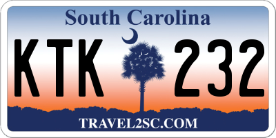 SC license plate KTK232