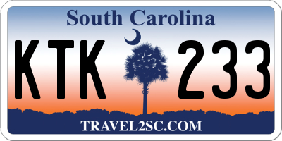 SC license plate KTK233