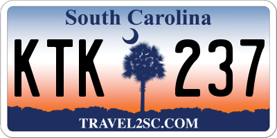 SC license plate KTK237