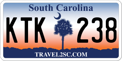 SC license plate KTK238