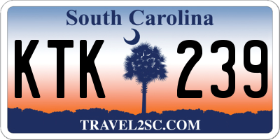 SC license plate KTK239