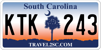 SC license plate KTK243