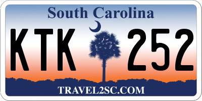 SC license plate KTK252