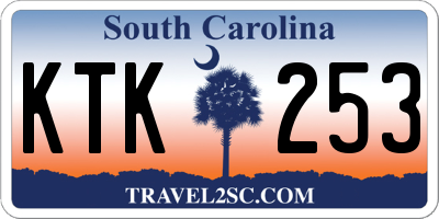 SC license plate KTK253