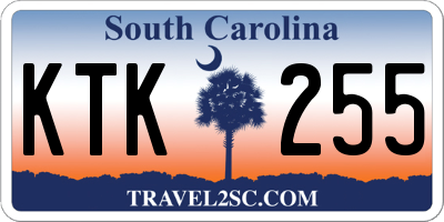 SC license plate KTK255