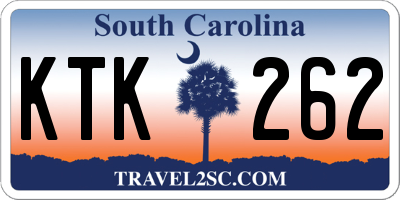 SC license plate KTK262