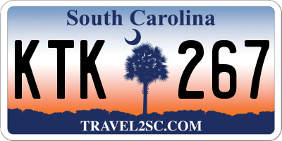 SC license plate KTK267