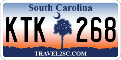 SC license plate KTK268