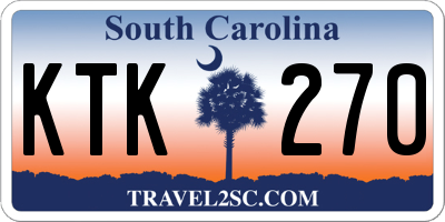 SC license plate KTK270
