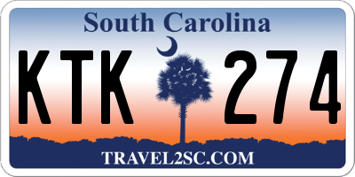 SC license plate KTK274