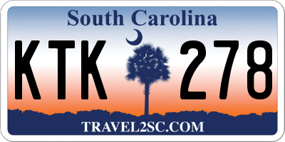 SC license plate KTK278