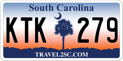 SC license plate KTK279