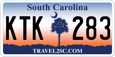 SC license plate KTK283
