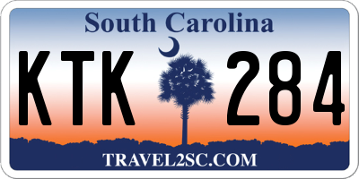 SC license plate KTK284