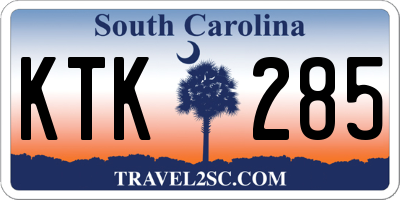 SC license plate KTK285