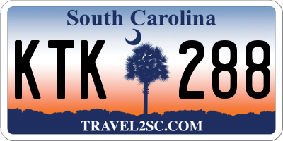 SC license plate KTK288