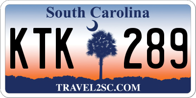 SC license plate KTK289