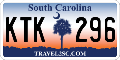 SC license plate KTK296