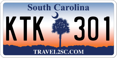 SC license plate KTK301
