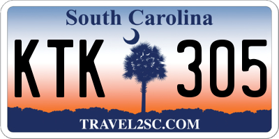 SC license plate KTK305