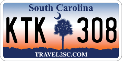 SC license plate KTK308