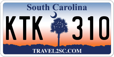 SC license plate KTK310