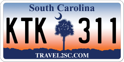 SC license plate KTK311