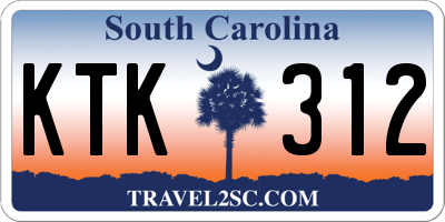 SC license plate KTK312
